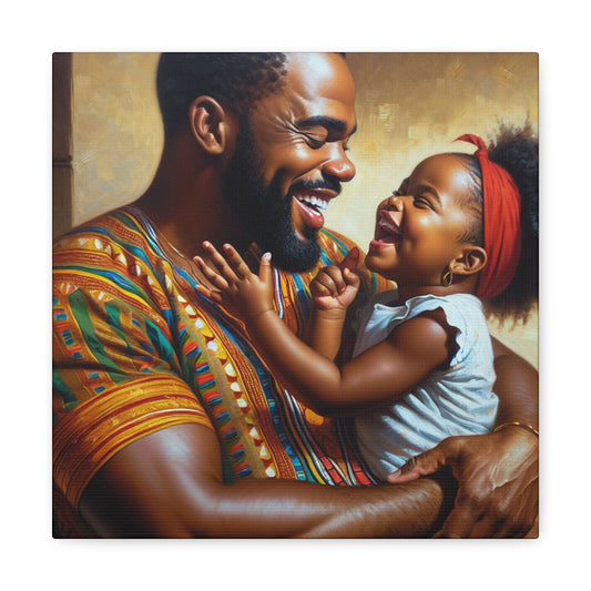 "Radiant Love: Father and Daughter" - Canvas - Authentic4Us