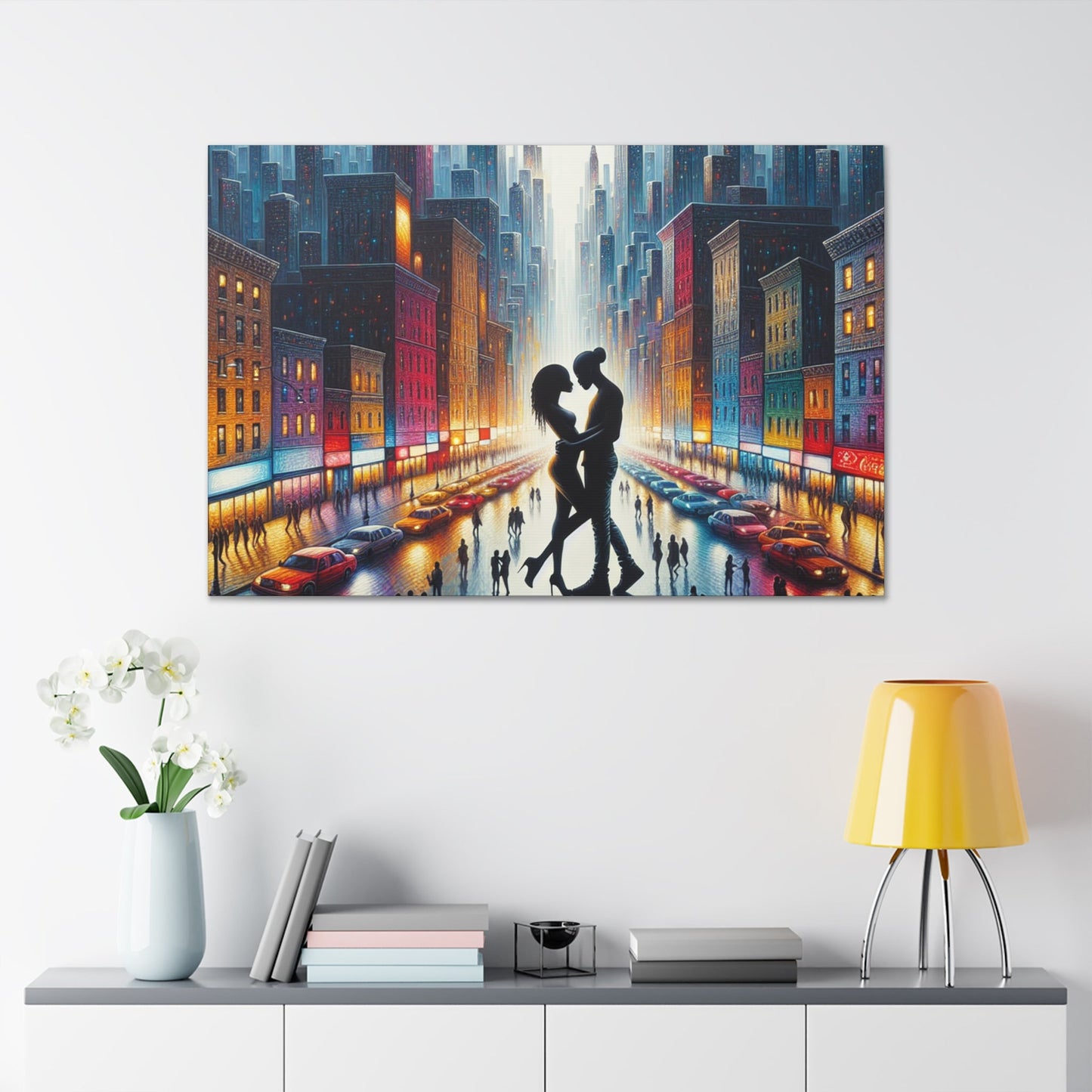 "Rainy Night Romance" - Canvas - Authentic4Us