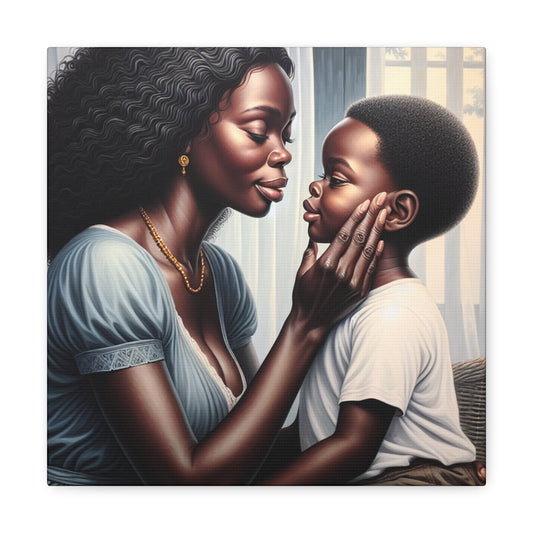 "Serene Affection: A Mother's Love" - Canvas - Authentic4Us