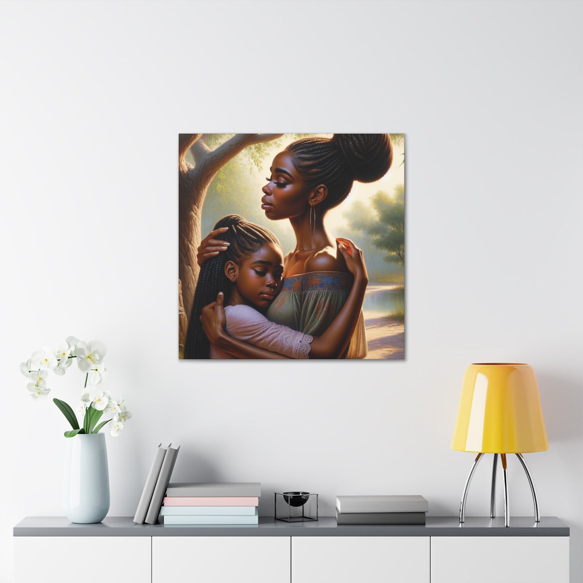 "Serene Bond: Mother-Daughter Harmony" - Canvas - Authentic4Us