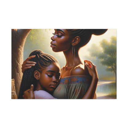 "Serene Bond: Mother-Daughter Harmony" - Canvas - Authentic4Us