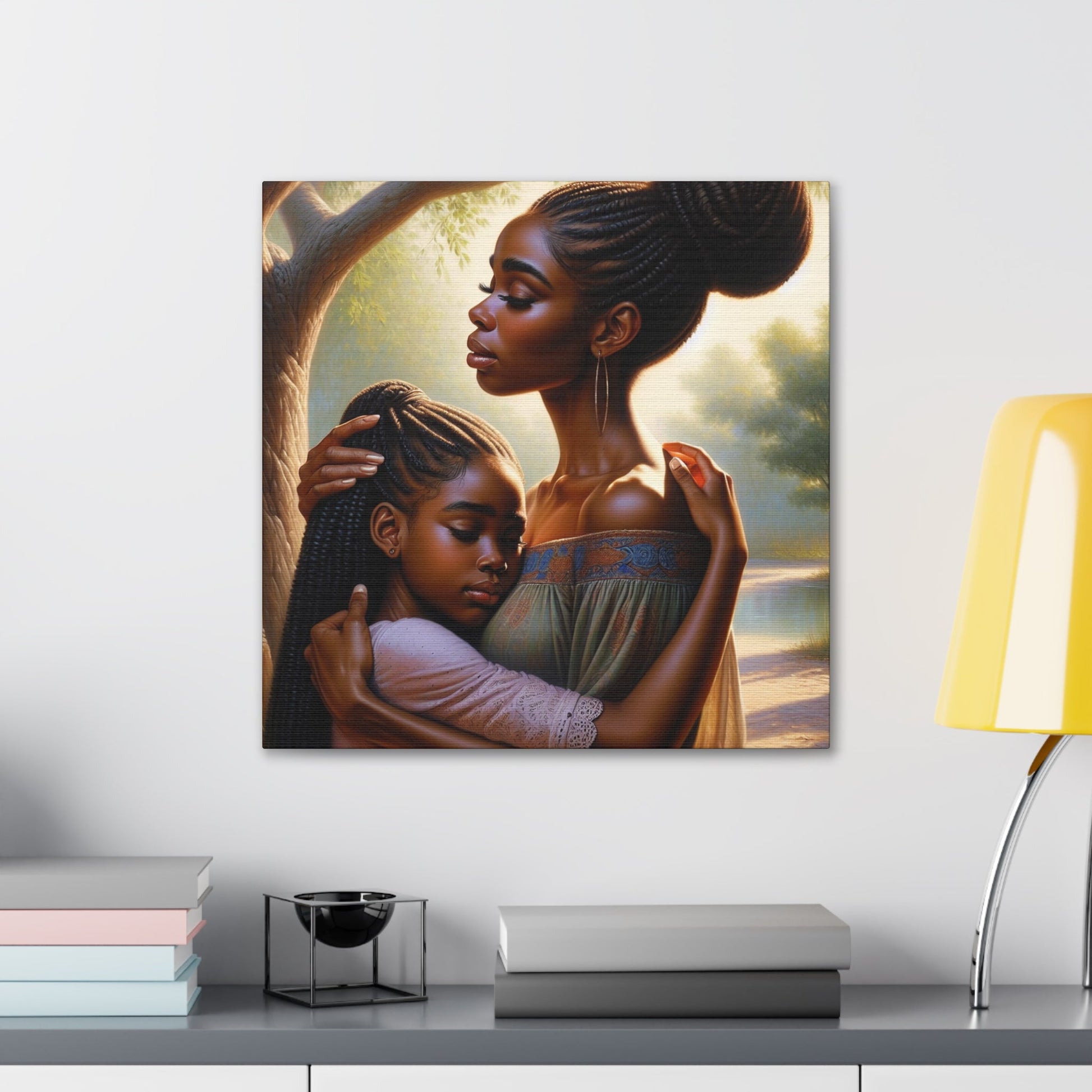 "Serene Bond: Mother-Daughter Harmony" - Canvas - Authentic4Us