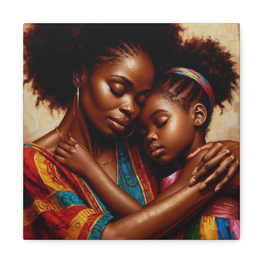 "Serene Embrace: Mother and Child" - Canvas - Authentic4Us