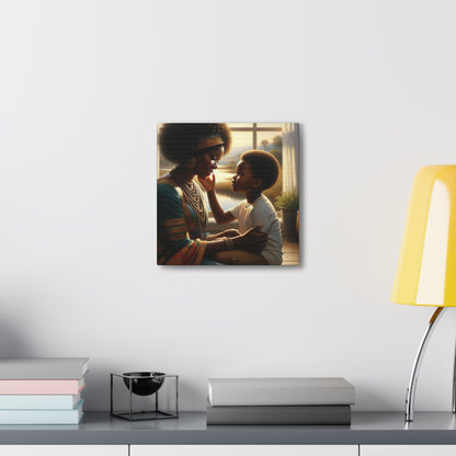 "Serene Embrace: Mother and Child" - Canvas - Authentic4Us