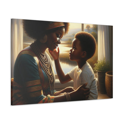 "Serene Embrace: Mother and Child" - Canvas - Authentic4Us