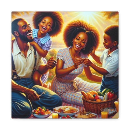 "Serene Family Picnic Bliss" - Canvas - Authentic4Us