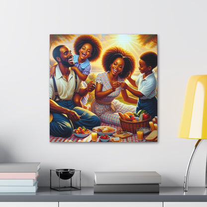 "Serene Family Picnic Bliss" - Canvas - Authentic4Us