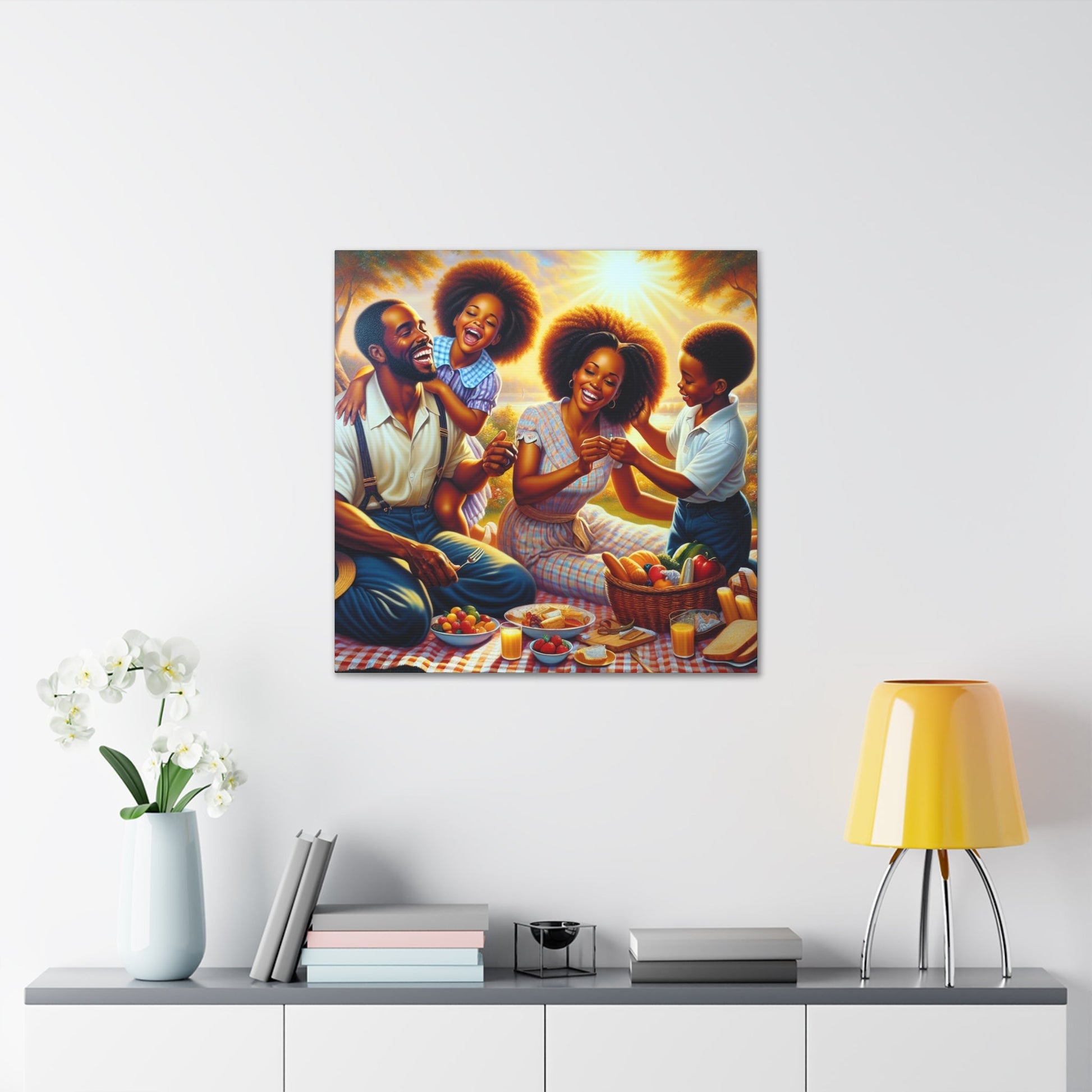 "Serene Family Picnic Bliss" - Canvas - Authentic4Us