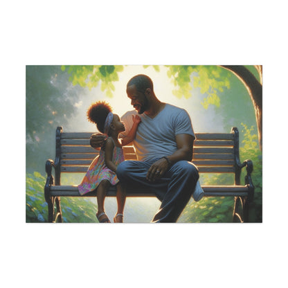 "Serene Father-Daughter Connection Painting" - Canvas - Authentic4Us