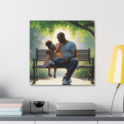 "Serene Father-Daughter Connection Painting" - Canvas - Authentic4Us