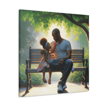 "Serene Father-Daughter Connection Painting" - Canvas - Authentic4Us