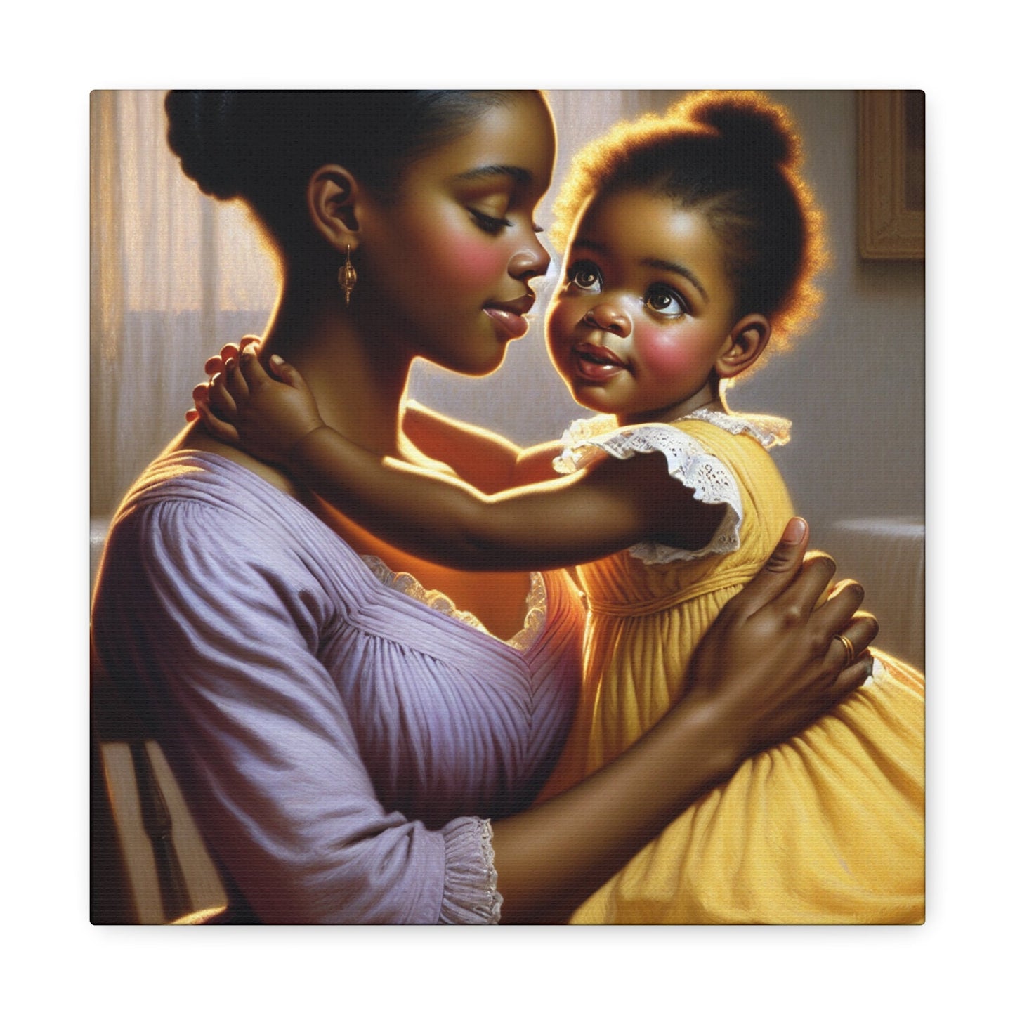 "Serene Love: A Tender Moment" - Canvas - Authentic4Us