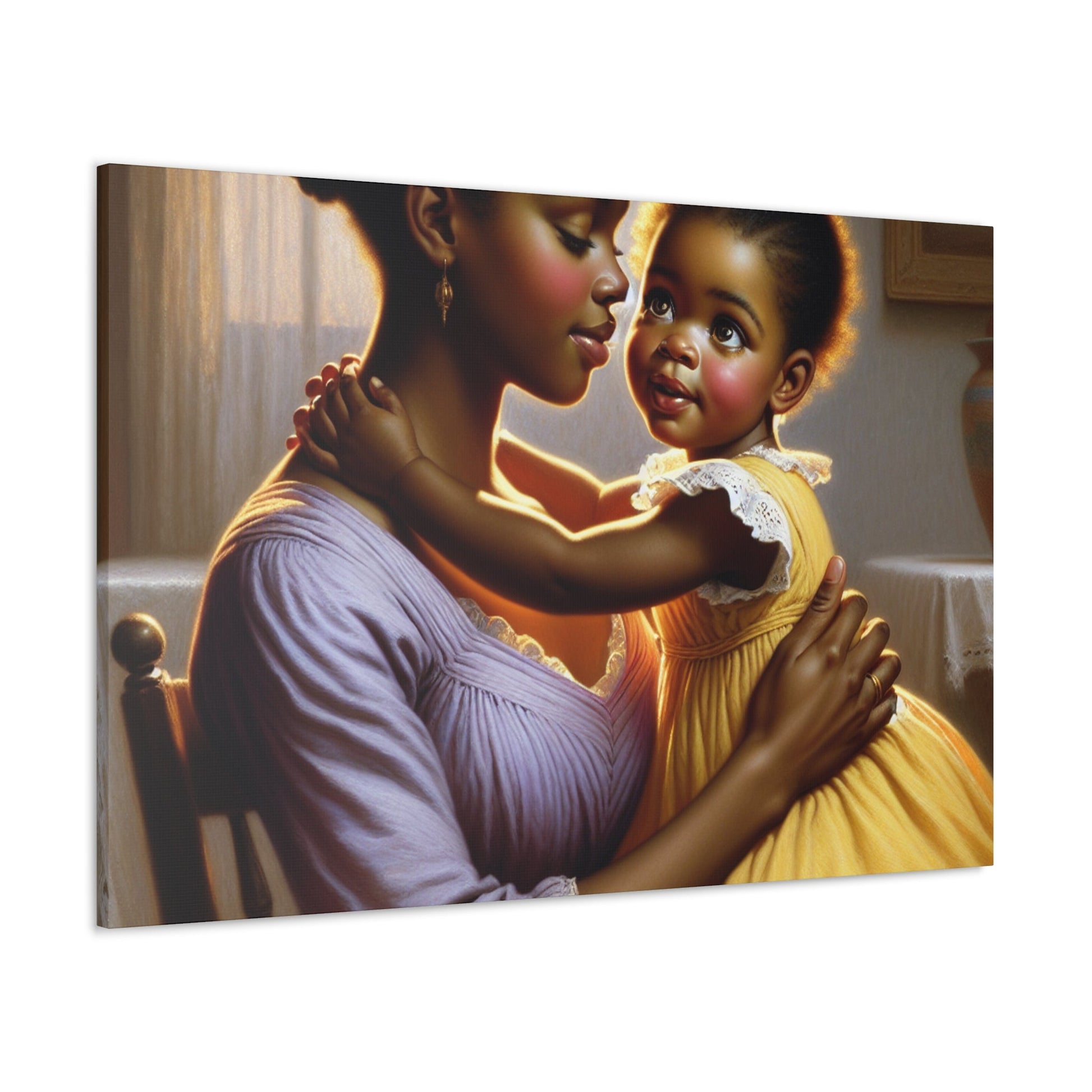 "Serene Love: A Tender Moment" - Canvas - Authentic4Us