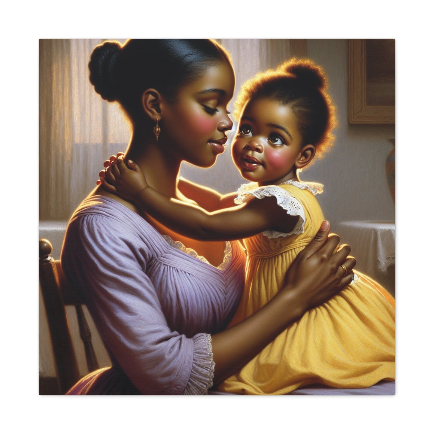 "Serene Love: A Tender Moment" - Canvas - Authentic4Us