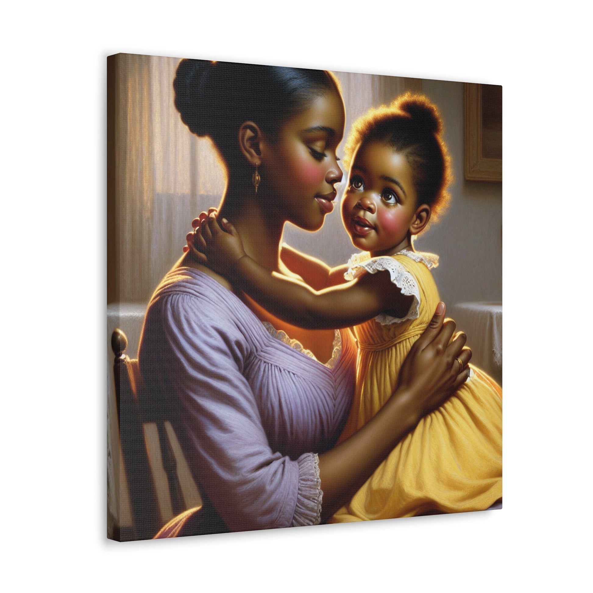 "Serene Love: A Tender Moment" - Canvas - Authentic4Us