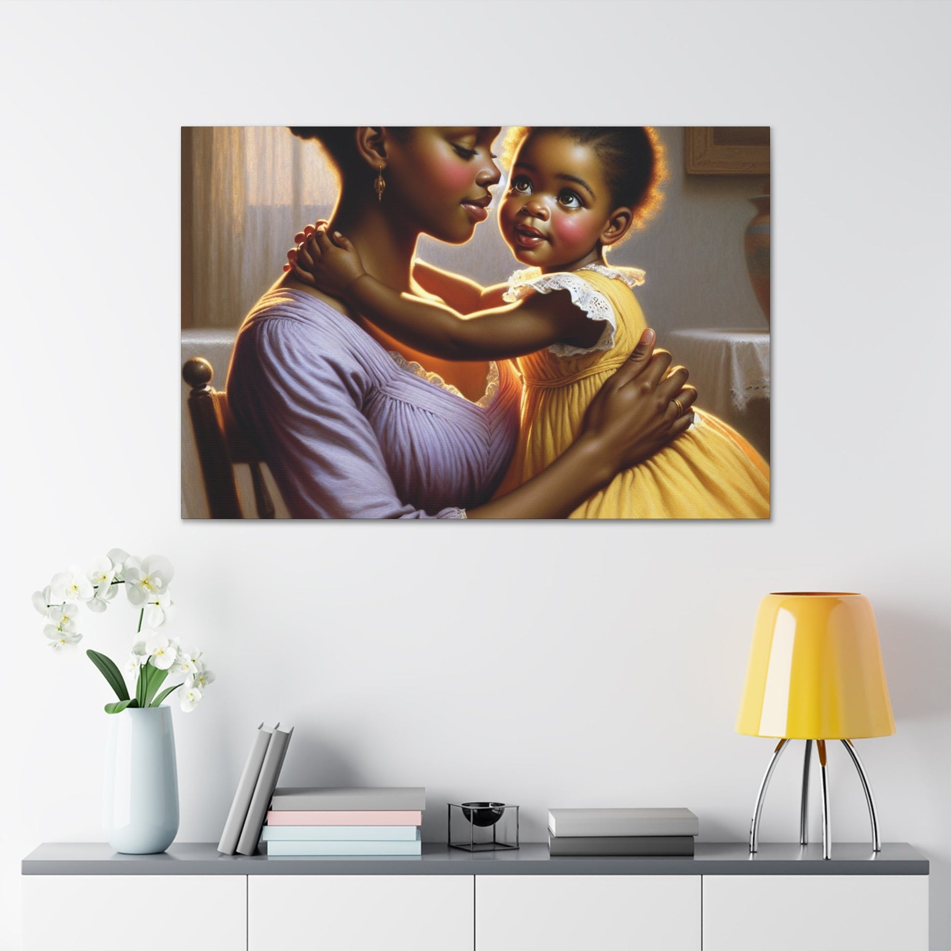 "Serene Love: A Tender Moment" - Canvas - Authentic4Us