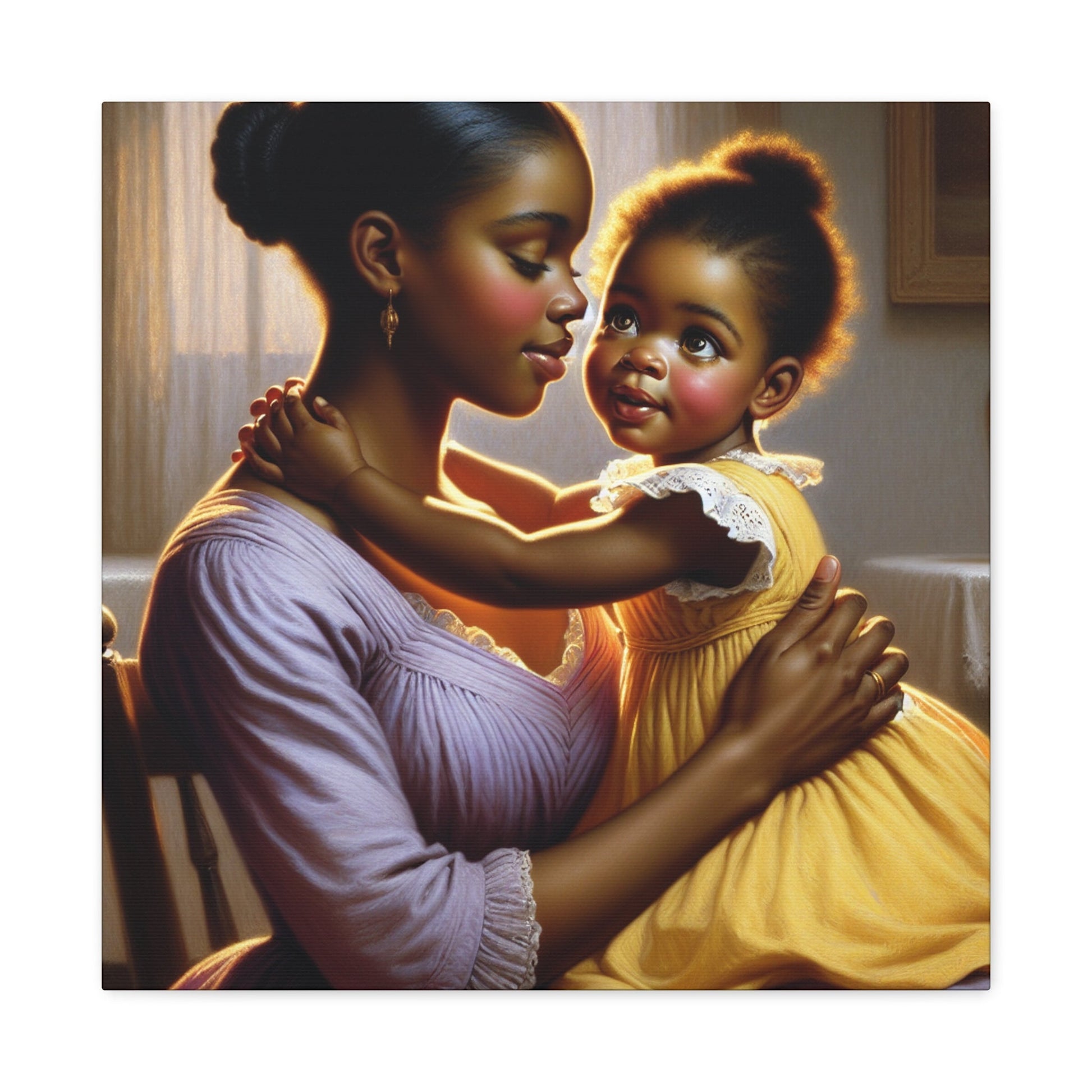 "Serene Love: A Tender Moment" - Canvas - Authentic4Us