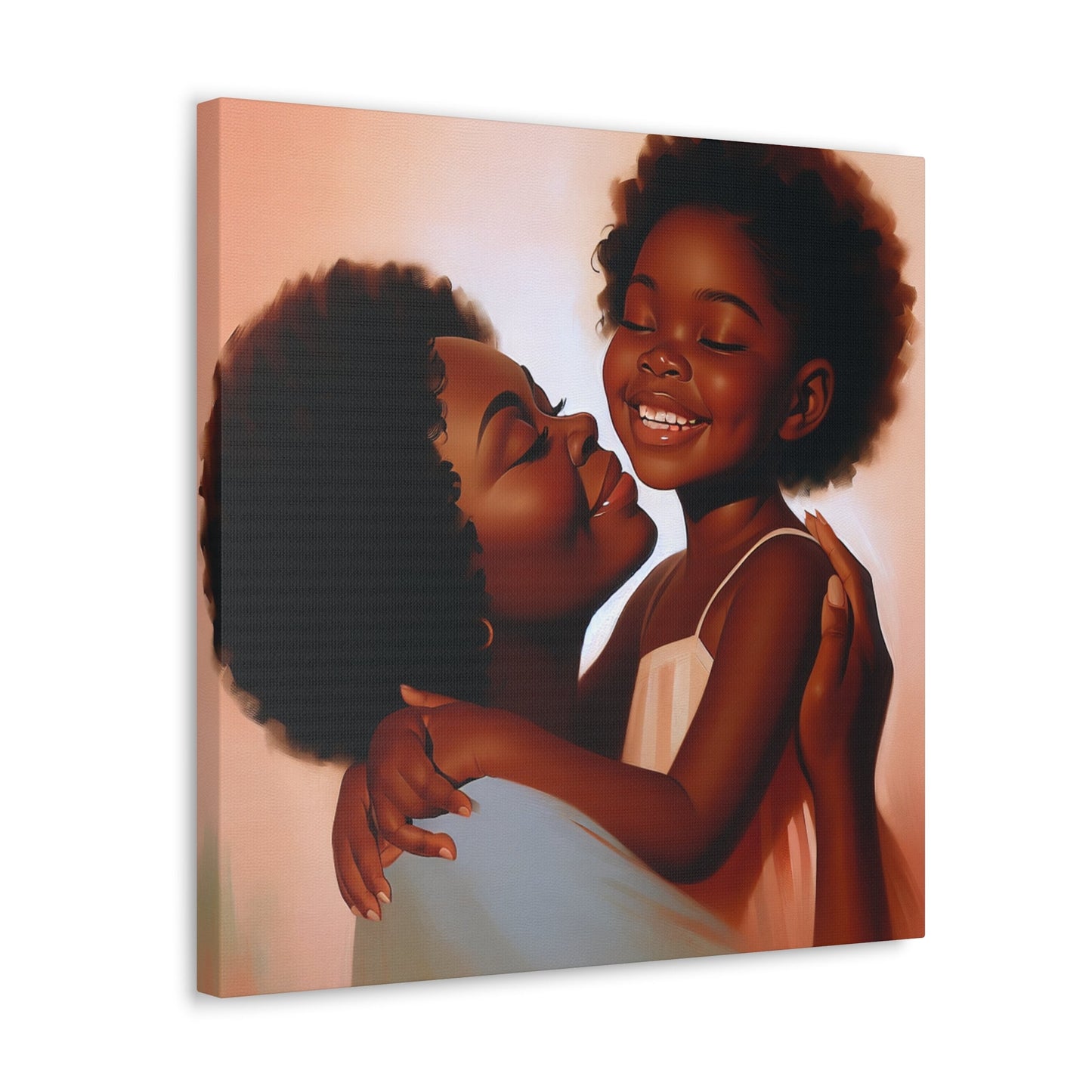 "Serene Love: Mother and Daughter" - Canvas - Authentic4Us