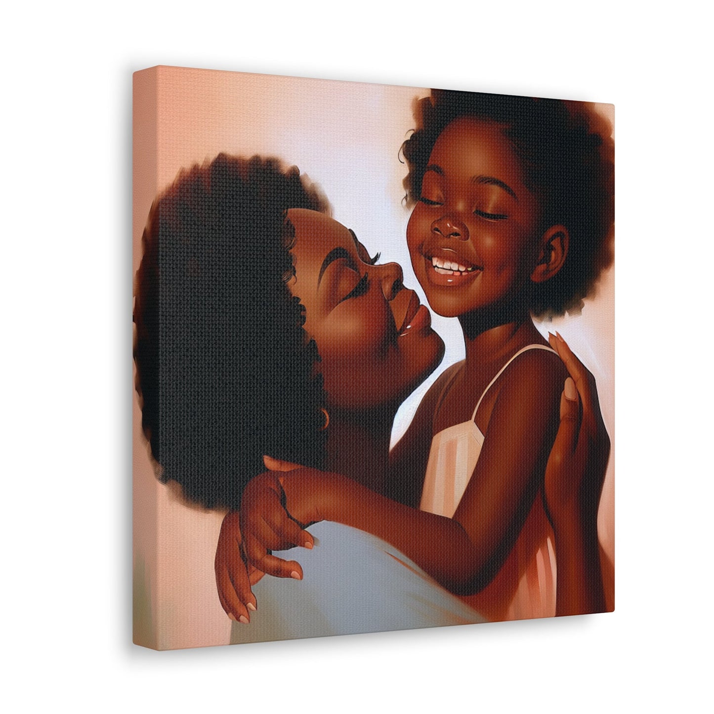 "Serene Love: Mother and Daughter" - Canvas - Authentic4Us