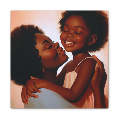 "Serene Love: Mother and Daughter" - Canvas - Authentic4Us