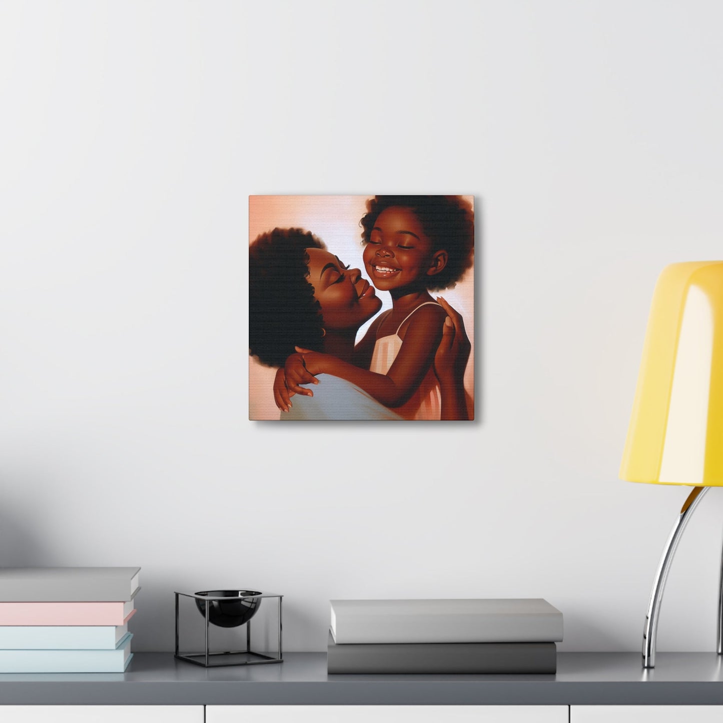 "Serene Love: Mother and Daughter" - Canvas - Authentic4Us