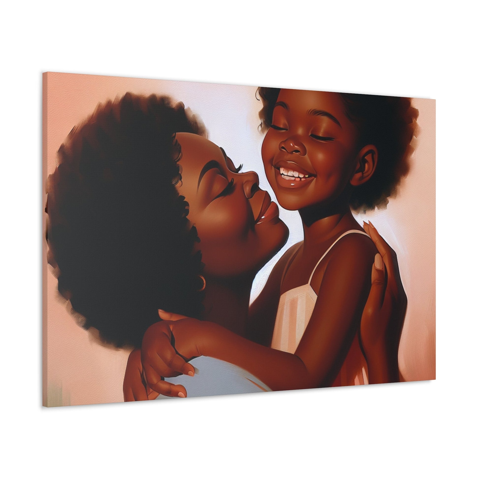 "Serene Love: Mother and Daughter" - Canvas - Authentic4Us