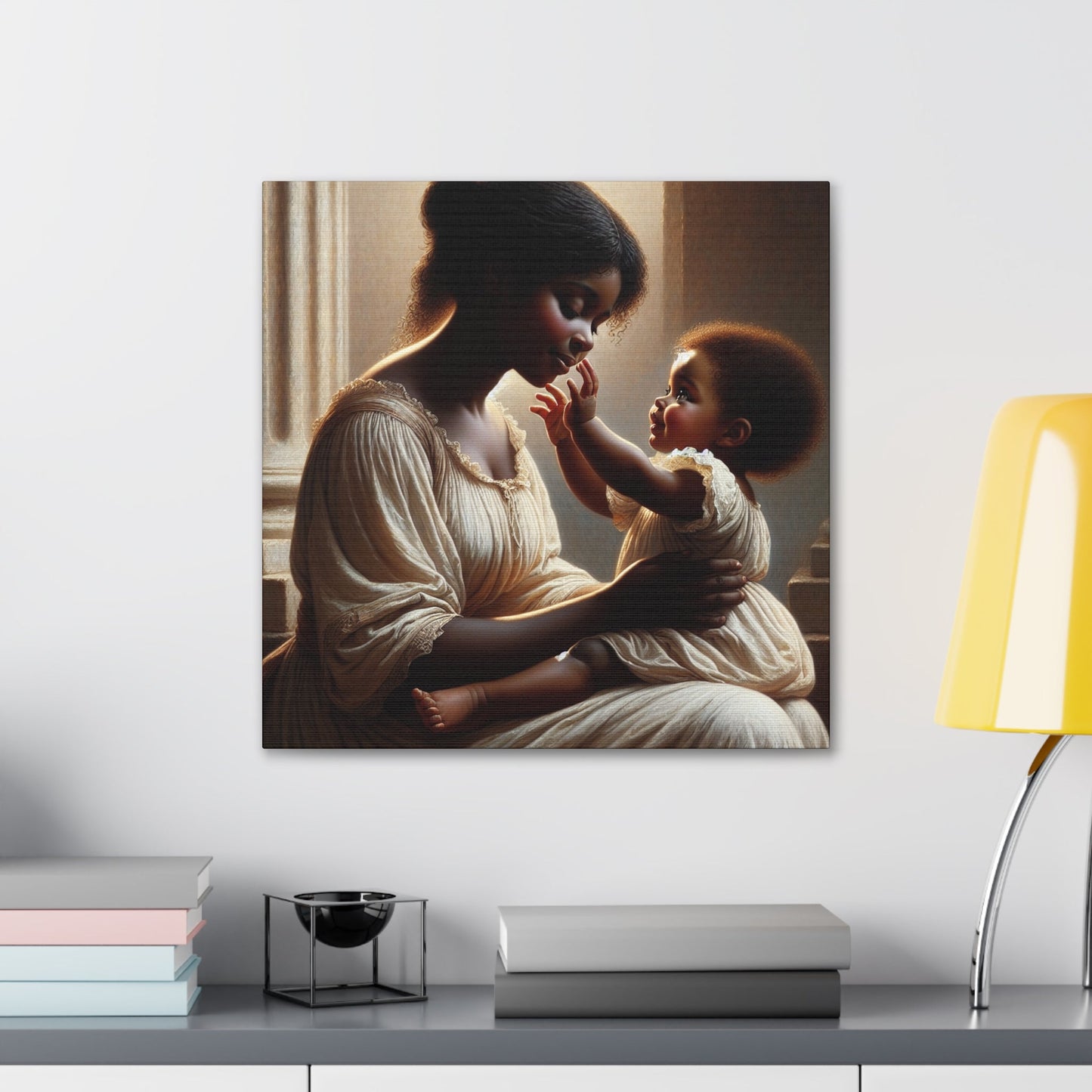 "Serene Mother and Child Portrait" - Canvas - Authentic4Us