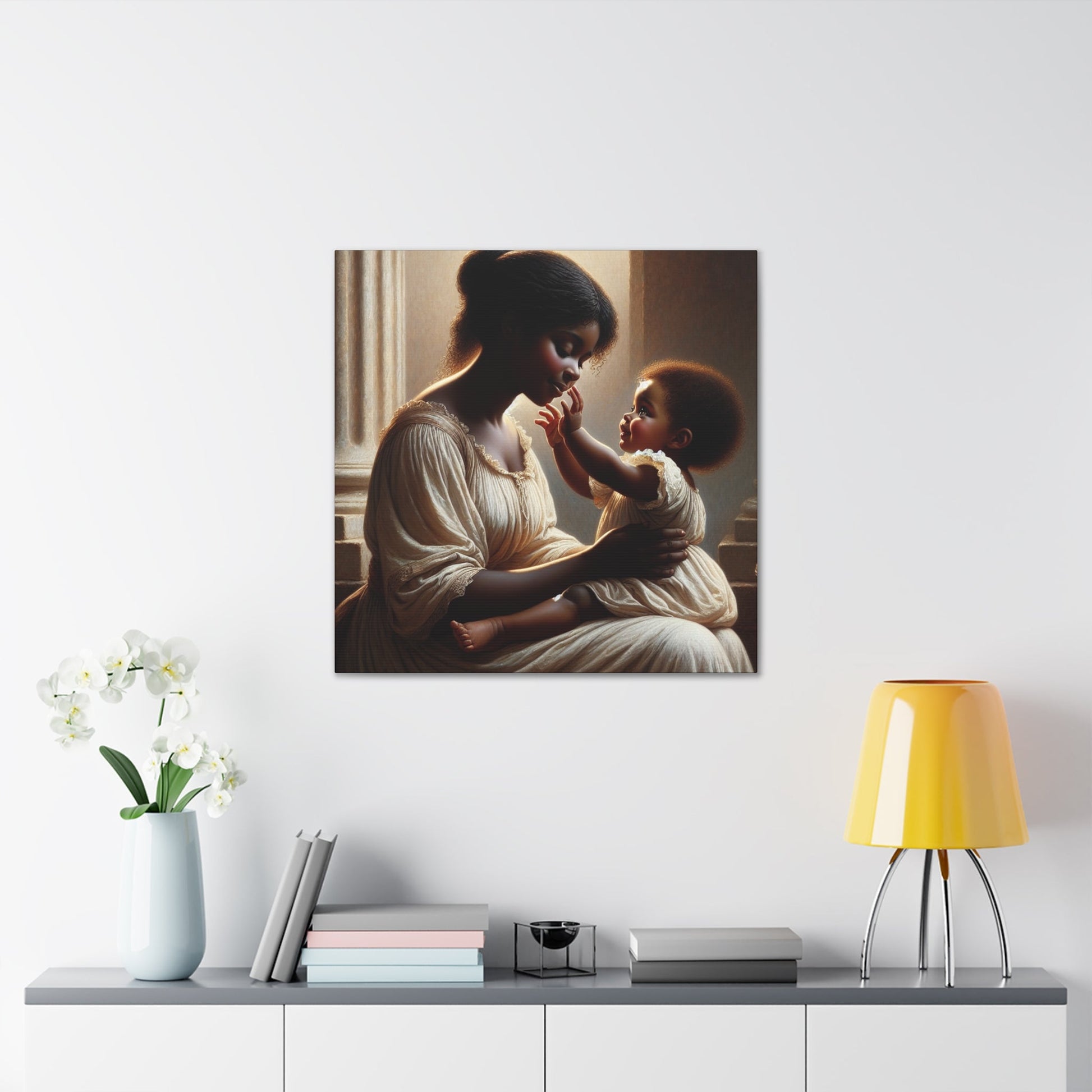 "Serene Mother and Child Portrait" - Canvas - Authentic4Us