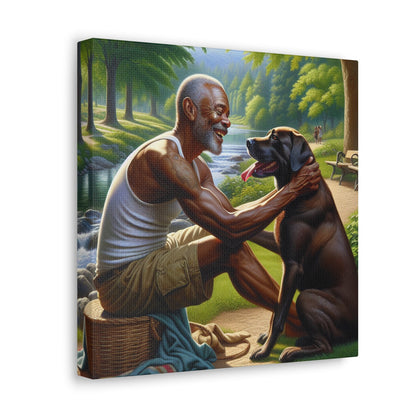 "Serene Summer Picnic with Companion" - Canvas - Authentic4Us