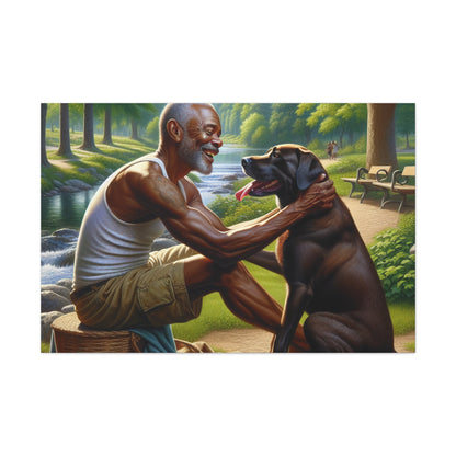 "Serene Summer Picnic with Companion" - Canvas - Authentic4Us