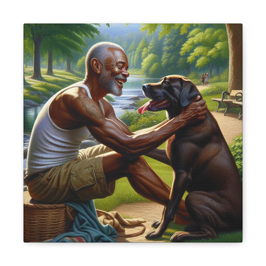 "Serene Summer Picnic with Companion" - Canvas - Authentic4Us