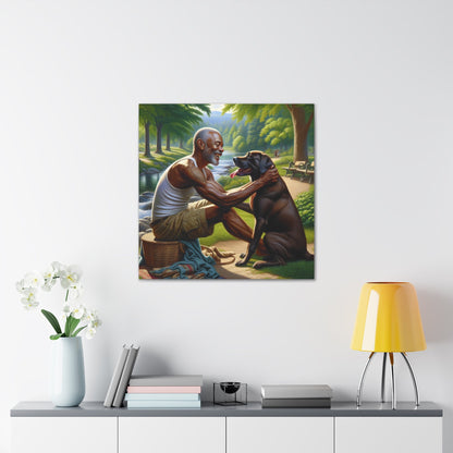 "Serene Summer Picnic with Companion" - Canvas - Authentic4Us