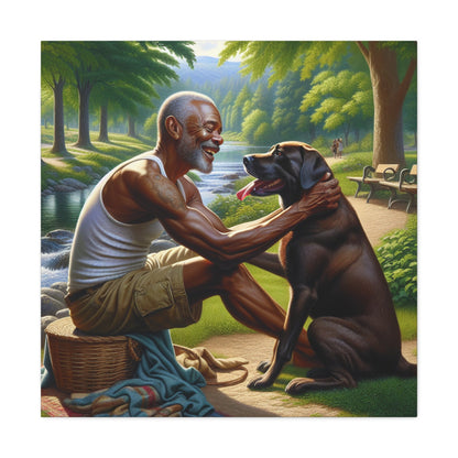 "Serene Summer Picnic with Companion" - Canvas - Authentic4Us