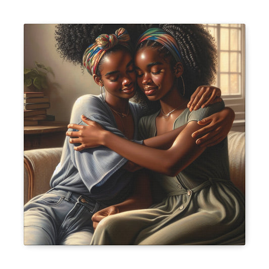 "Serenity in Embrace: Modern Love" - Canvas - Authentic4Us