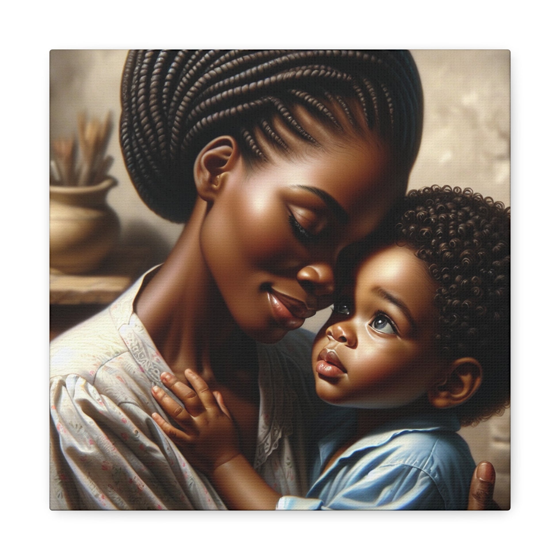 "Serenity in Mother's Embrace" - Canvas - Authentic4Us