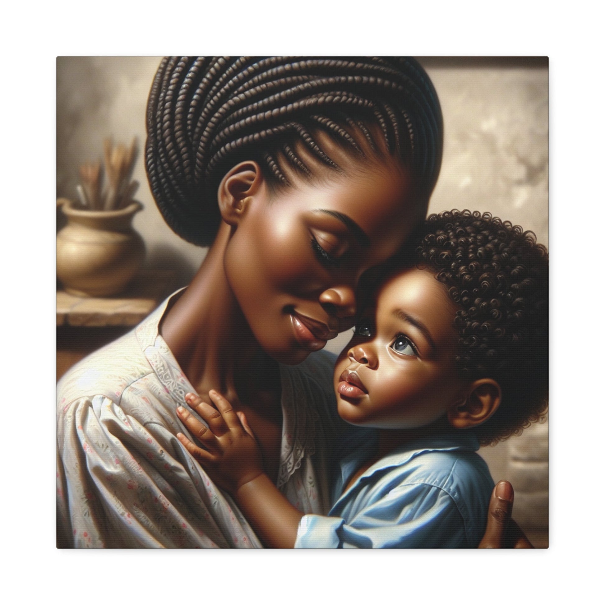 "Serenity in Mother's Embrace" - Canvas - Authentic4Us