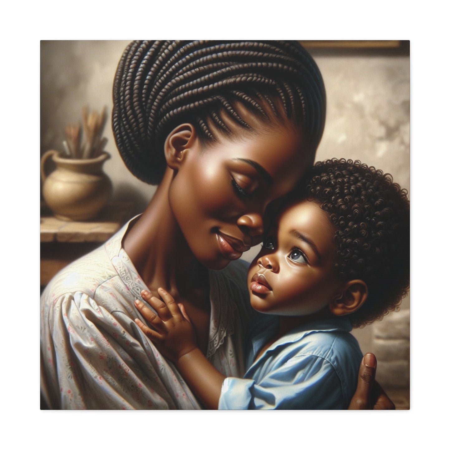 "Serenity in Mother's Embrace" - Canvas - Authentic4Us