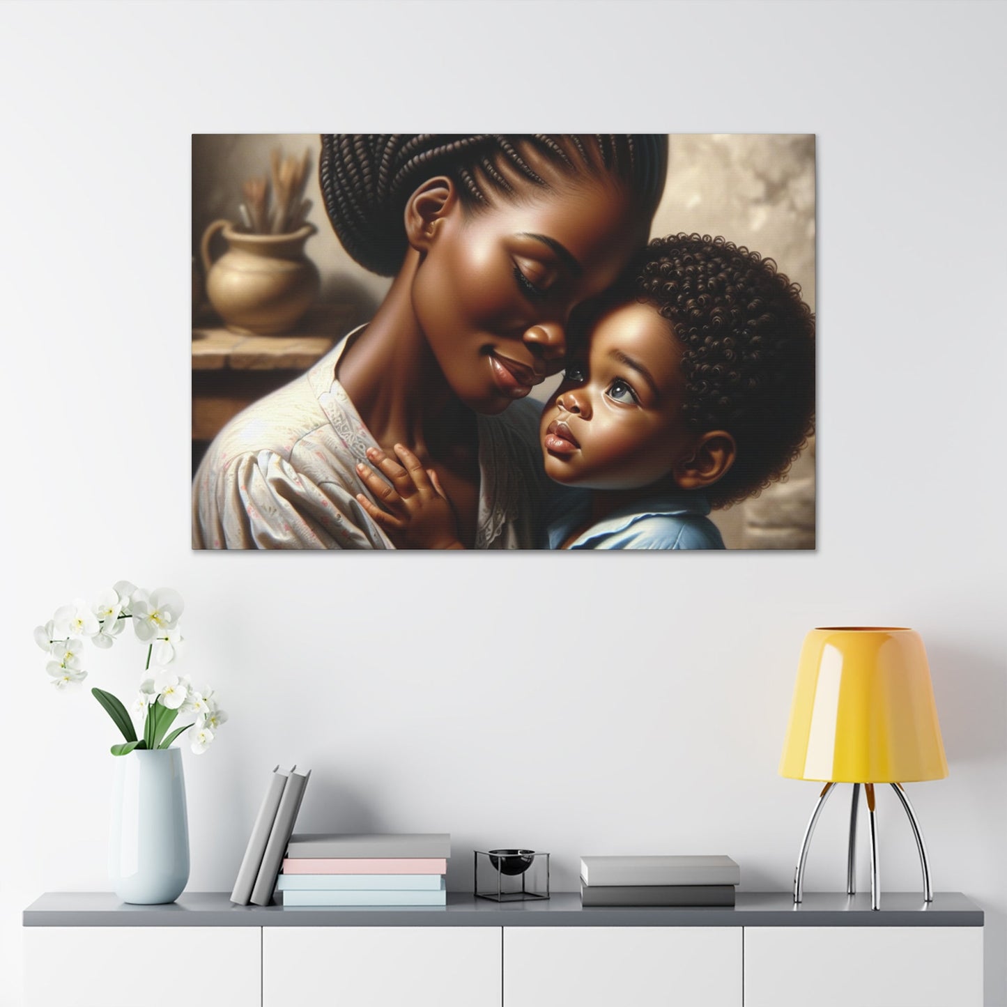 "Serenity in Mother's Embrace" - Canvas - Authentic4Us