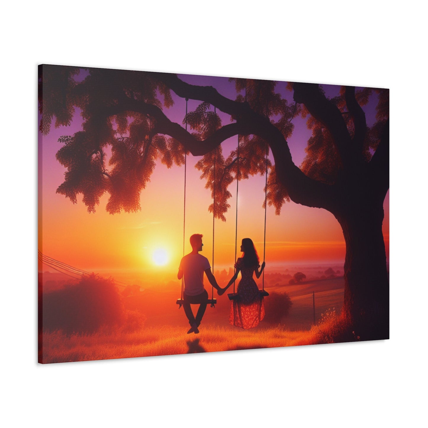 "Serenity Swings: Digital Romance Art" - Canvas - Authentic4Us