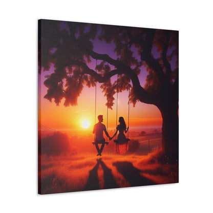 "Serenity Swings: Digital Romance Art" - Canvas - Authentic4Us