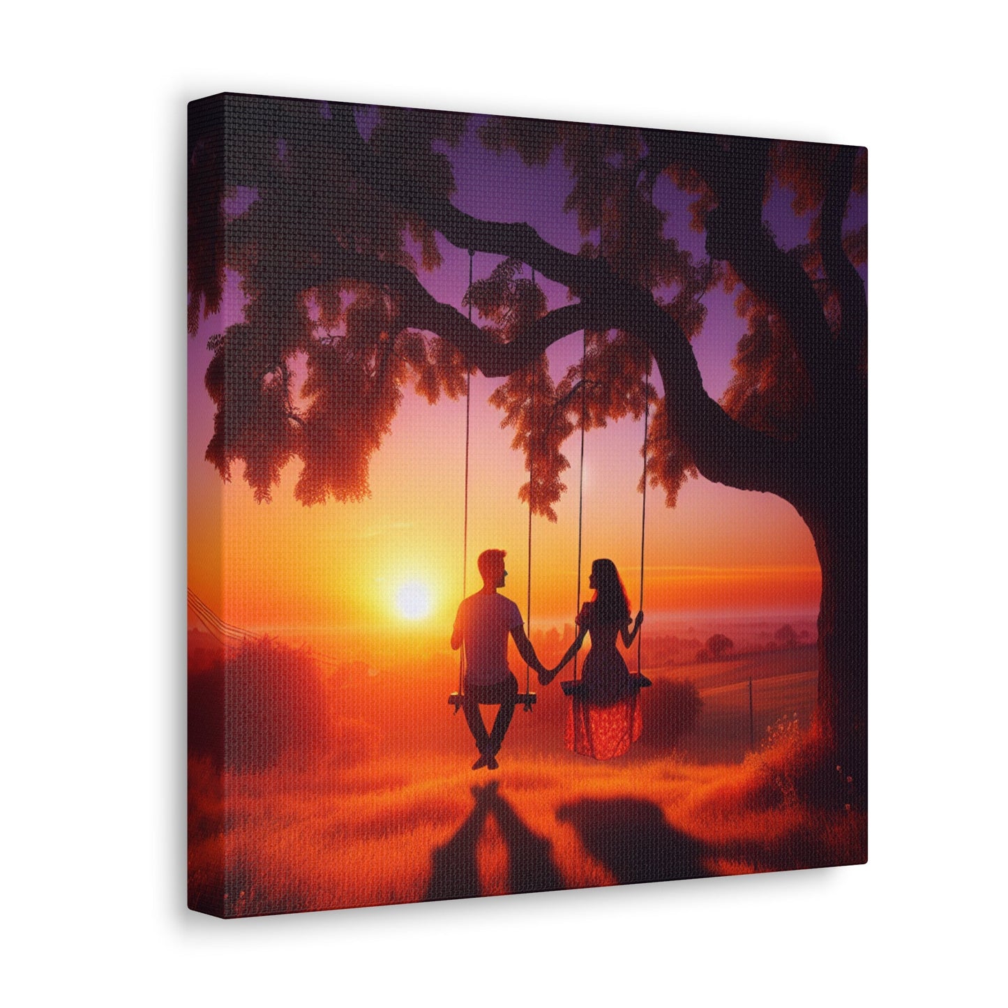 "Serenity Swings: Digital Romance Art" - Canvas - Authentic4Us