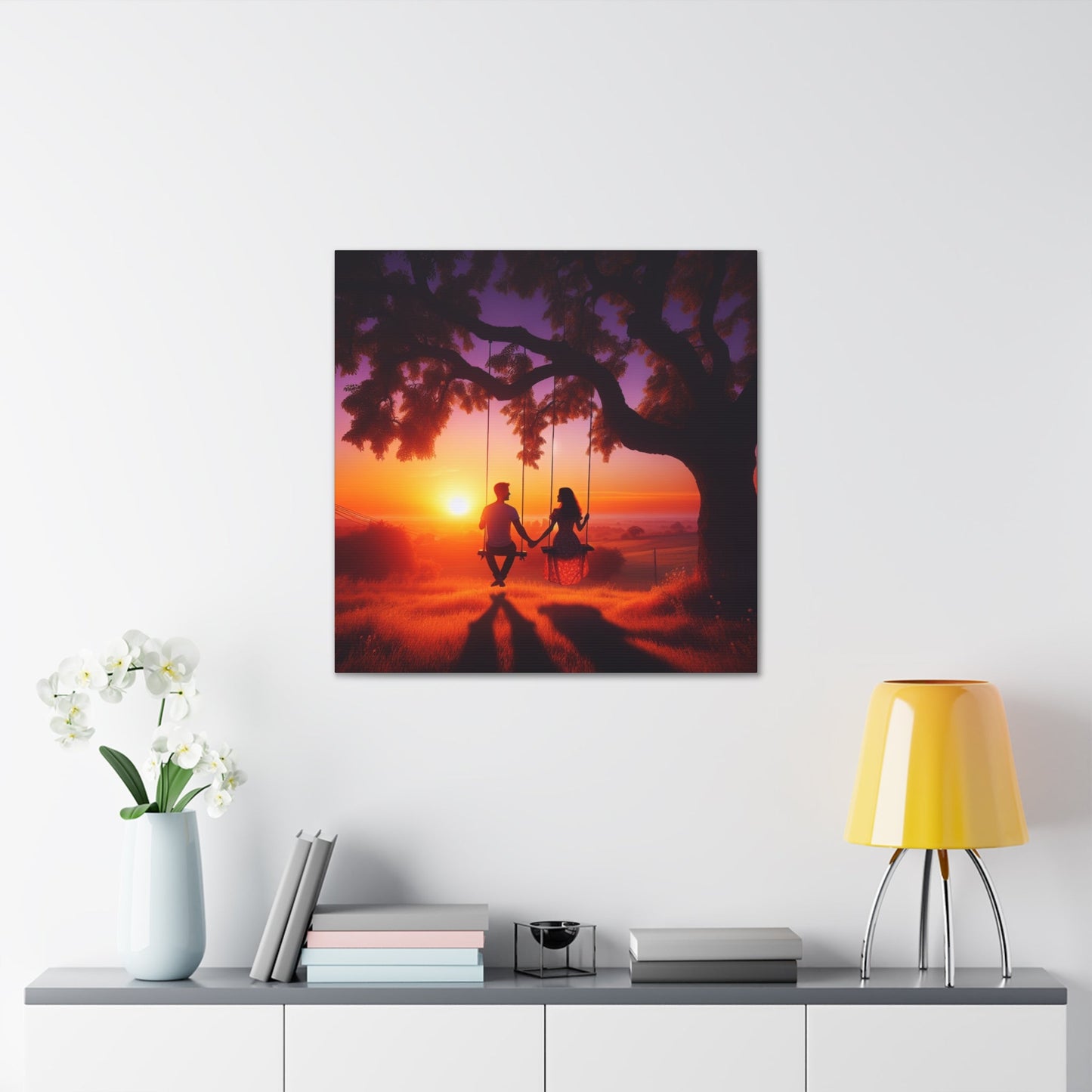 "Serenity Swings: Digital Romance Art" - Canvas - Authentic4Us