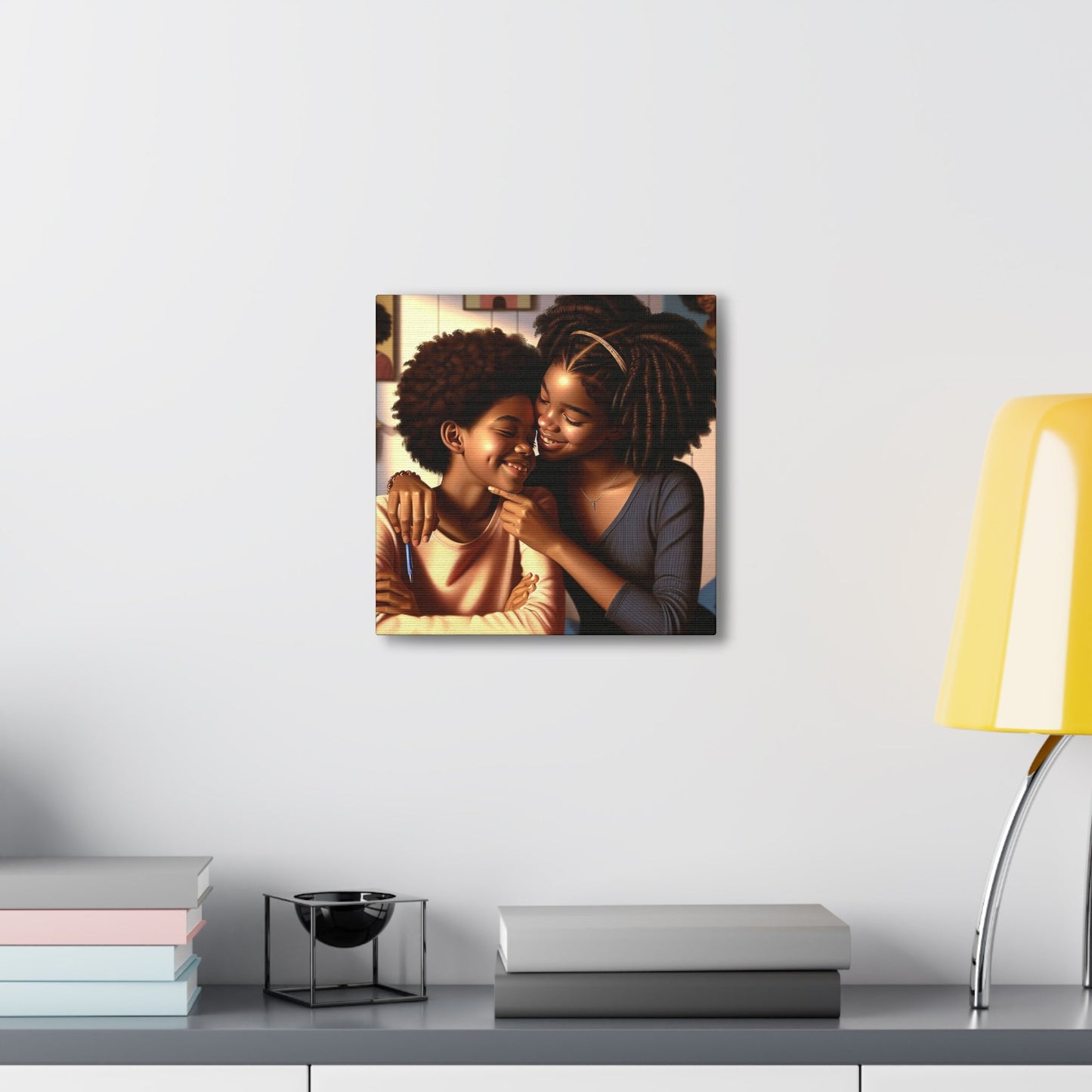 "Sisterly Affection in Warm Hues" - Canvas - Authentic4Us