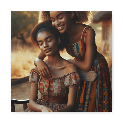 "Sisterly Serenity: African Love" - Canvas - Authentic4Us