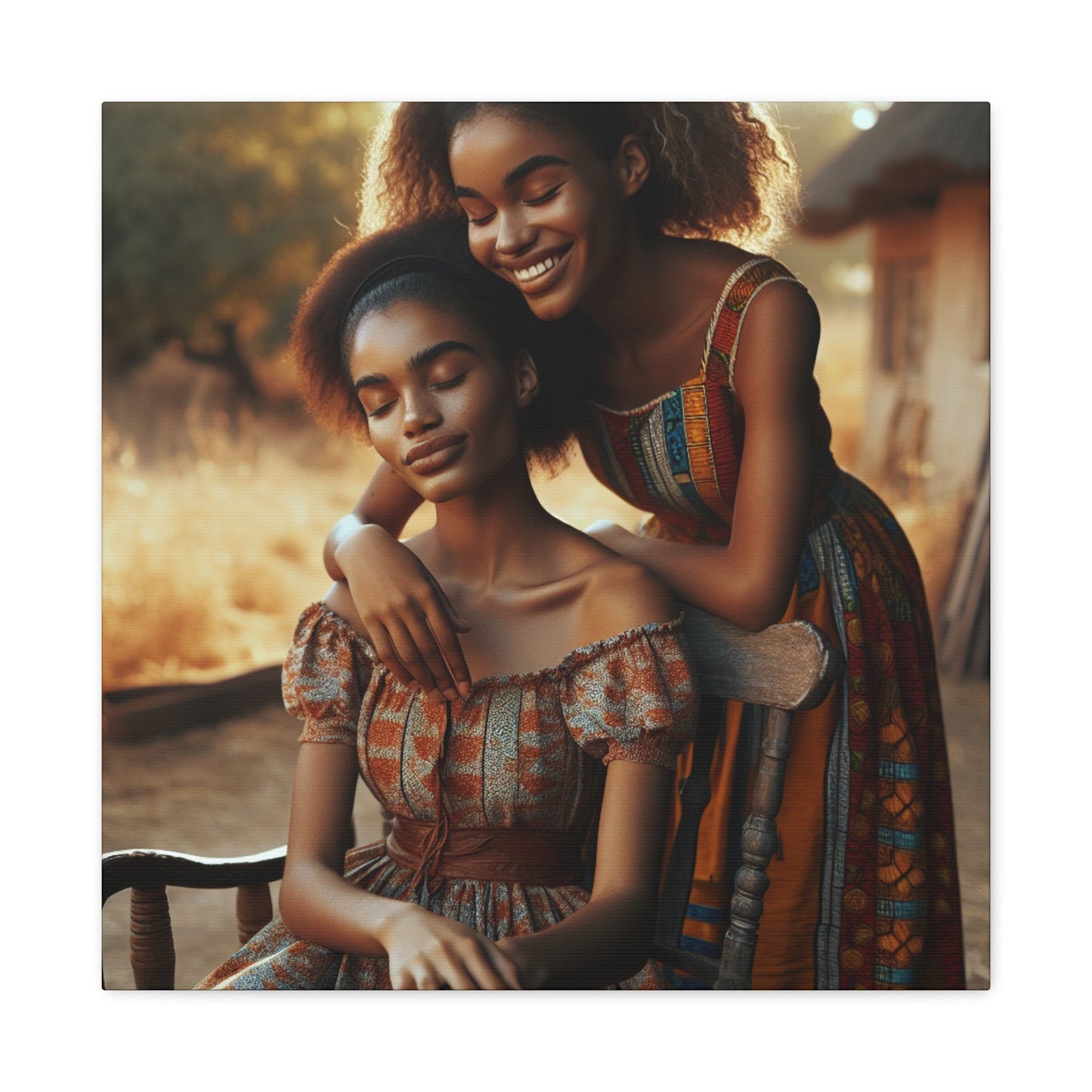 "Sisterly Serenity: African Love" - Canvas - Authentic4Us