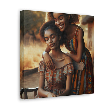 "Sisterly Serenity: African Love" - Canvas - Authentic4Us