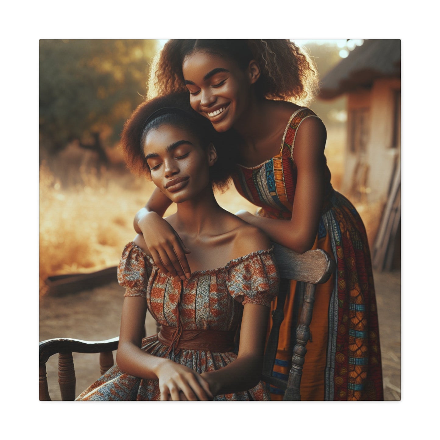 "Sisterly Serenity: African Love" - Canvas - Authentic4Us