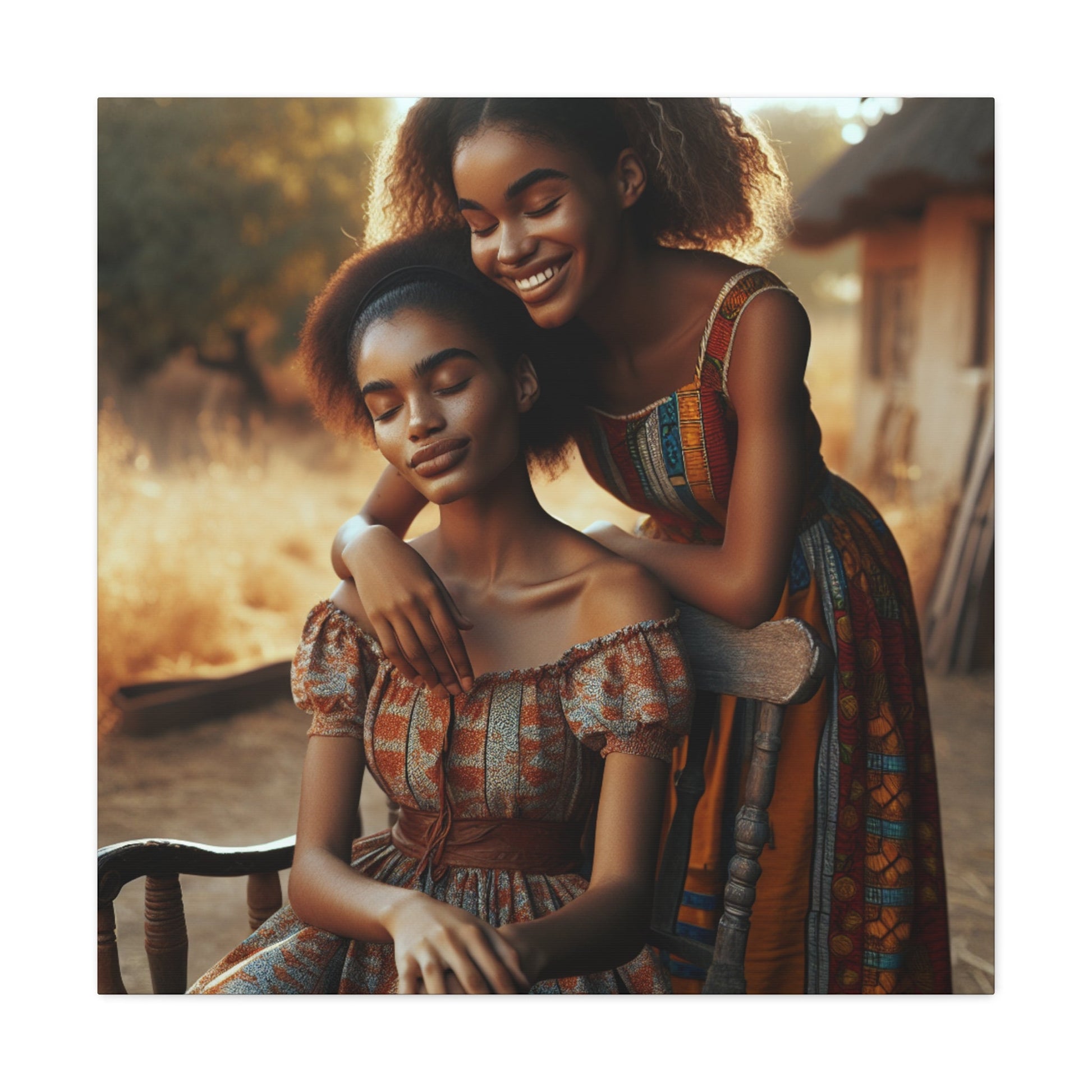 "Sisterly Serenity: African Love" - Canvas - Authentic4Us