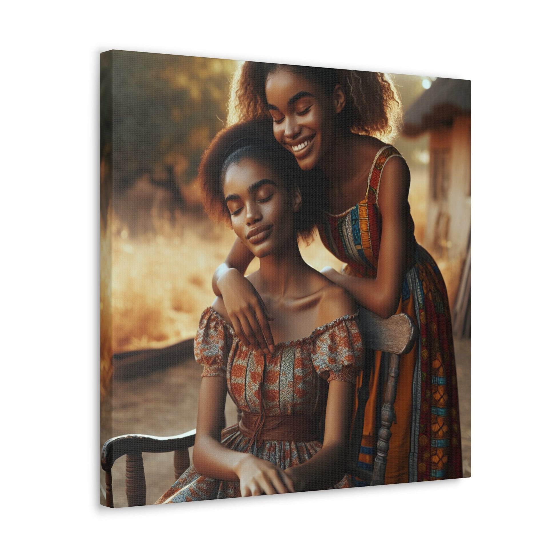 "Sisterly Serenity: African Love" - Canvas - Authentic4Us