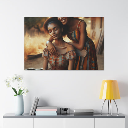 "Sisterly Serenity: African Love" - Canvas - Authentic4Us